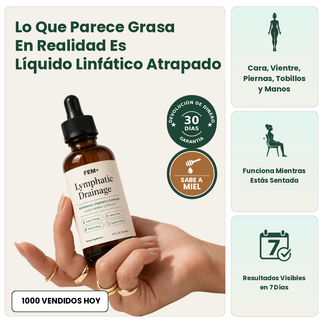 Gotas de Drenaje Linfático – Ayuda a Eliminar Líquidos Retenidos
