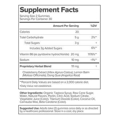 PMS Gummies for Cramps, Bloating & Mood Relief